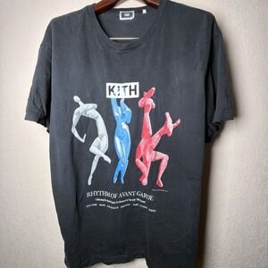 Kith Rhythm Of Avant-Garde Black Shirt Large Print XL 100% Cotton Rare